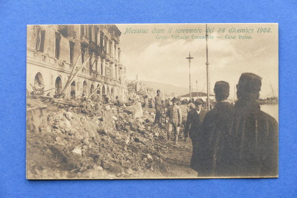 Cartolina Messina dopo terremoto 1908 - Corso Vittorio Emanuele - …