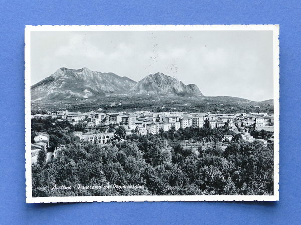 Cartolina Avellino - Panorama con Montevergine - 1958