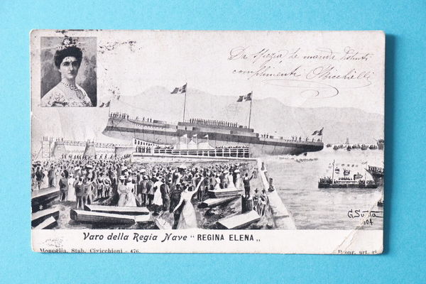 Cartolina Navi - Varo della Regia Nave Regina Elena - …