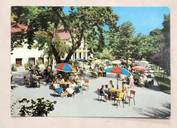 Cartolina Lurisia Terme - Il Piazzale delle Fonti - 1963