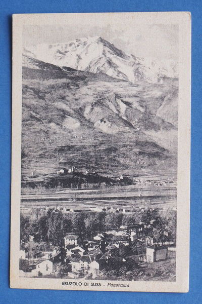 Cartolina Bruzolo di Susa - Panorama - 1942 ca.