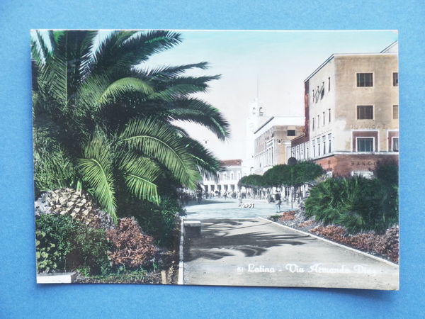 Cartolina Latina - Via Armando Diaz - 1956
