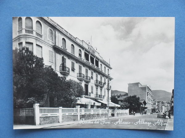 Cartolina Alassio - Albergo Alfieri - 1960 ca.