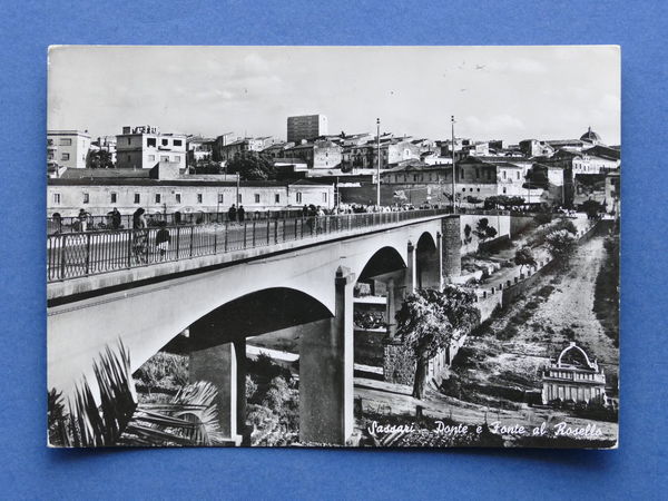Cartolina Sassari - Ponte e Fonte al Rosello - 1961