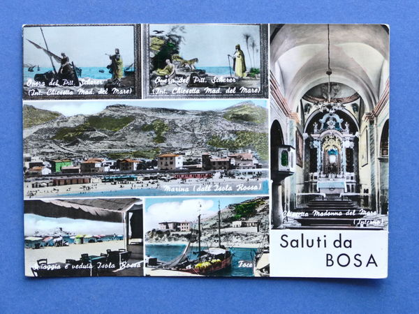 Cartolina Bosa - Varie vedute - 1960 ca.
