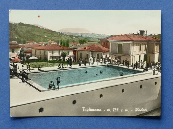 Cartolina Tagliacozzo - Piscina - 1953