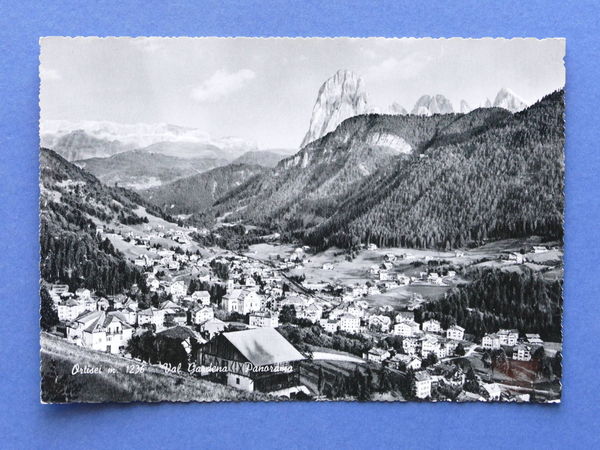 Cartolina Ortisei - Val Gardena - Panorama - 1955 ca.