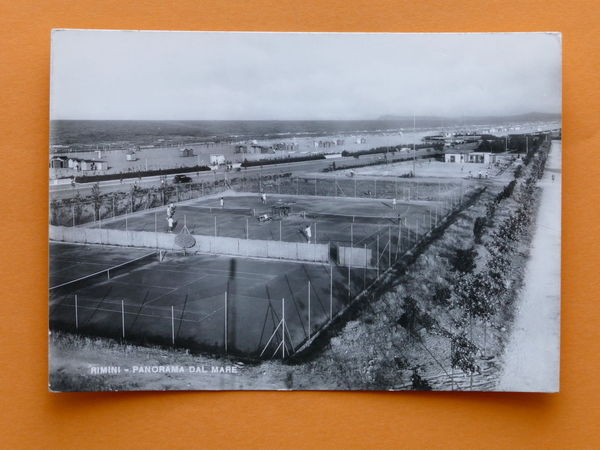 Cartolina Rimini - Panorama dal mare - 1955 ca.