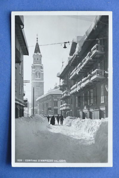 Cartolina Cortina d'Ampezzo - Particolare d'inverno - 1949