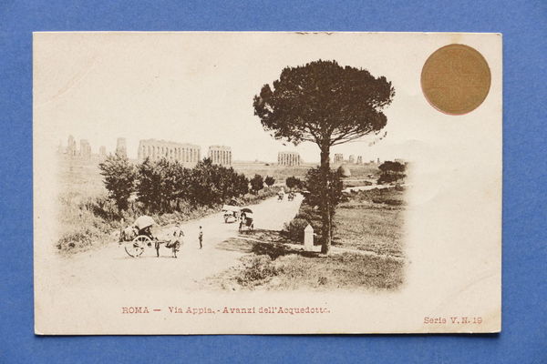 Cartolina Roma - Via Appia - Avanzi dell'Acquedotto - 1900 …