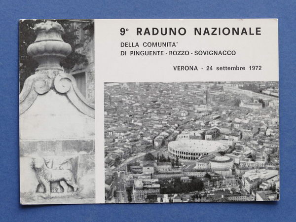 Cartolina 9° Raduno Nazionale Comunità Pinguente Rozzo Sovignacco - Verona …