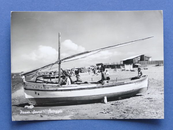Cartolina Passo Scuro - Spiaggia - 1962