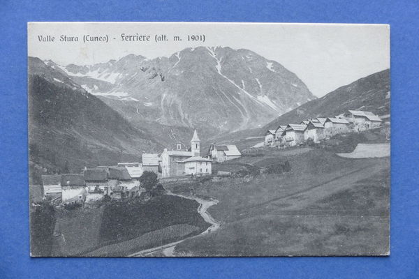 Cartolina Valle Stura - Ferriere - 1918