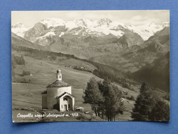 Cartolina Ayas - Cappella sopra Antagnod - 1960