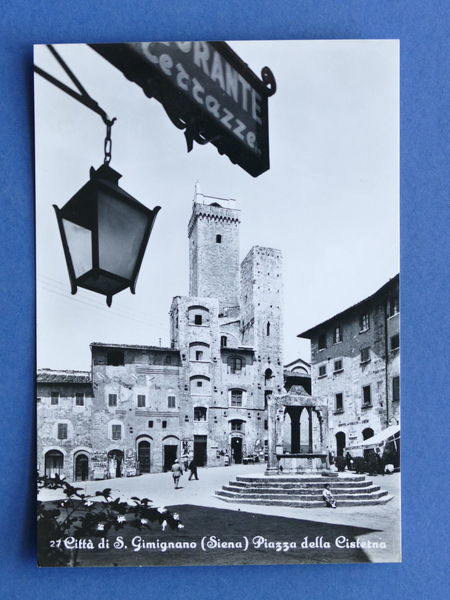 Cartolina Città di S. Gimignano - Piazza della Cisterna - …