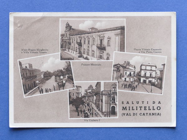 Cartolina Militello - Val di Catania - Varie vedute - …