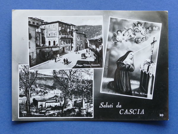 Cartolina Cascia - Varie vedute - S. Rita da Cascia …