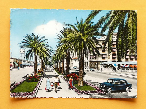 Cartolina Viareggio - Giardini - 1957