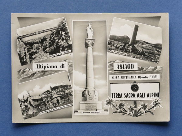 Cartolina Altipiano di Asiago - Varie vedute - 1964