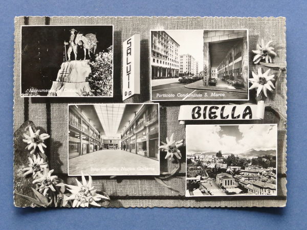 Cartolina Biella - Varie vedute - 1960