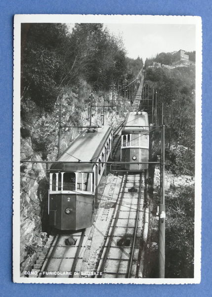 Cartolina Como - Funicolare di Brunate - 1941 ca.