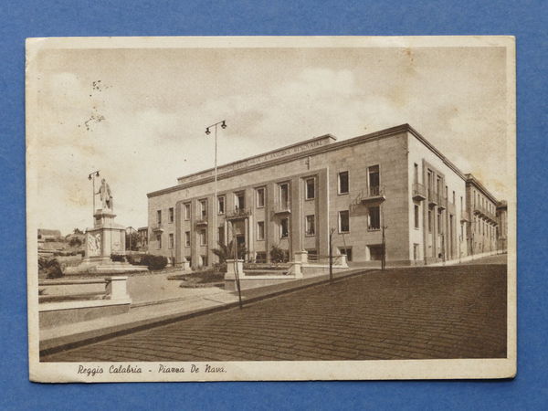 Cartolina Reggio Calabria - Piazza de Nava - 1940