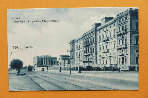 Cartolina Livorno - Viale Regina Margherita - Albergo Palazzo - …