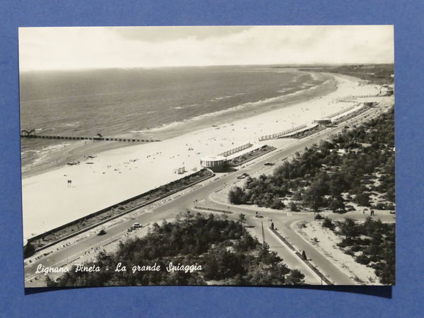 Cartolina Lignano - Pineta - La Grande Spiaggia - 1962 …