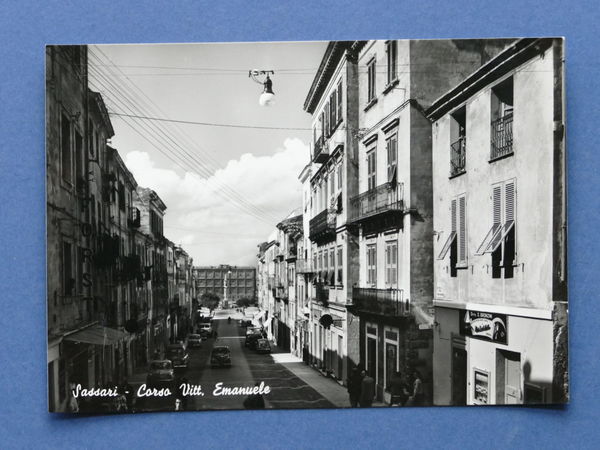 Cartolina Sassari - Corso Vittorio Emanuele - 1959 ca.