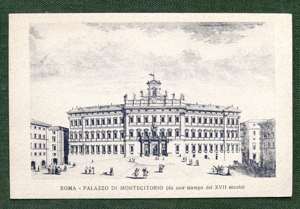 Cartolina Roma - Palazzo di Montecitorio (da una stampa del …
