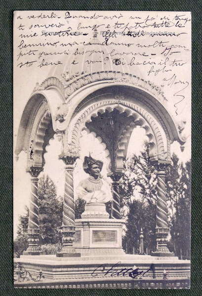 Cartolina Firenze - Cascine - Monumento ad un principe indiano …