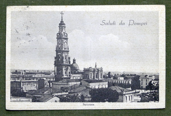 Cartolina Saluti da Pompei - Panorama - 1954