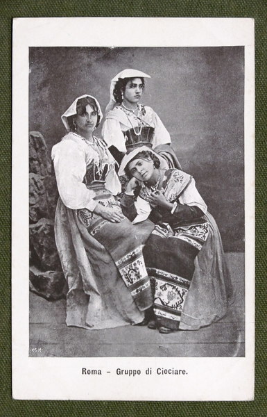 Cartolina Costumi Lazio - Roma - Gruppo di Ciociare - …