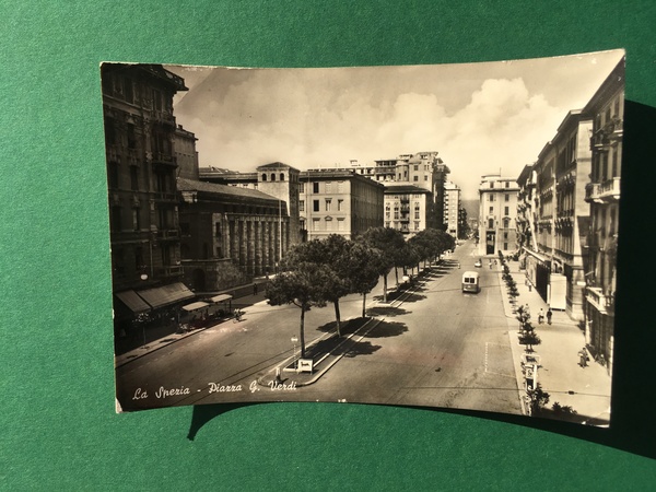 Cartolina La Spezia - Piazza G.Verdi - 1957