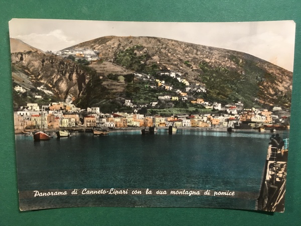 Cartolina Panorama Di Canneto Lipari - Con La Sua Montagna …