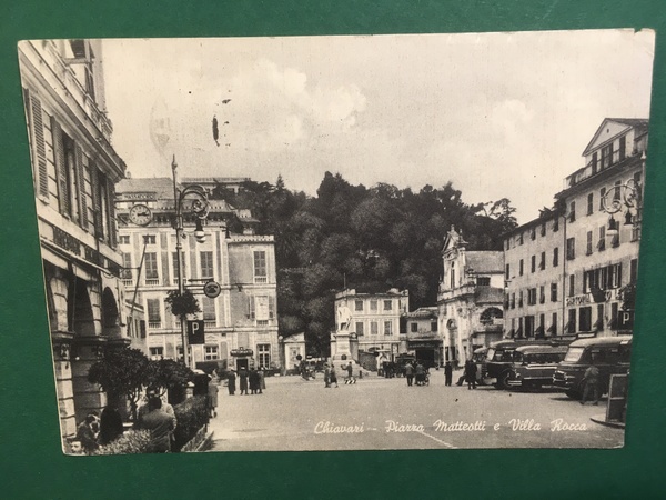 Cartolina Chiavari - Piazza Matteotti - Villa Rocca - 1956