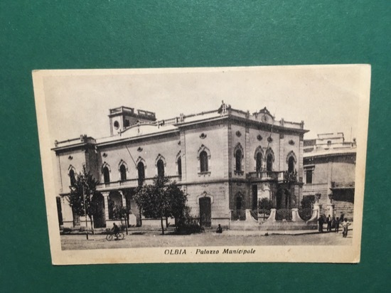 Cartolina Olbia -Palazzo Municipale - 1920ca.