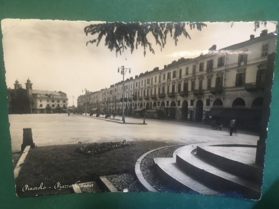 Cartolina Pinerolo - Piazza Cavour - 1949