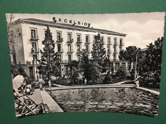 Cartolina Abano Terme - Padova - Piscina Termale Dello Stabilimento …