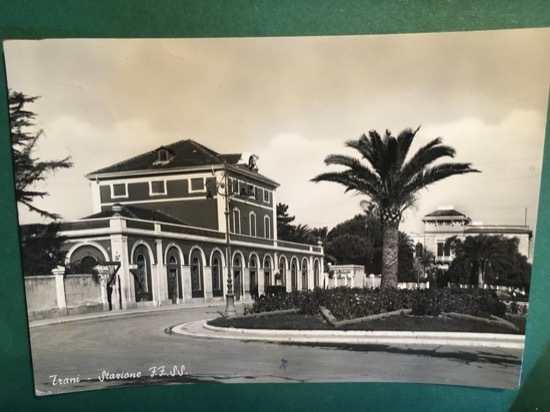 Cartolina Trani - Stazione FF.SS. - 1954