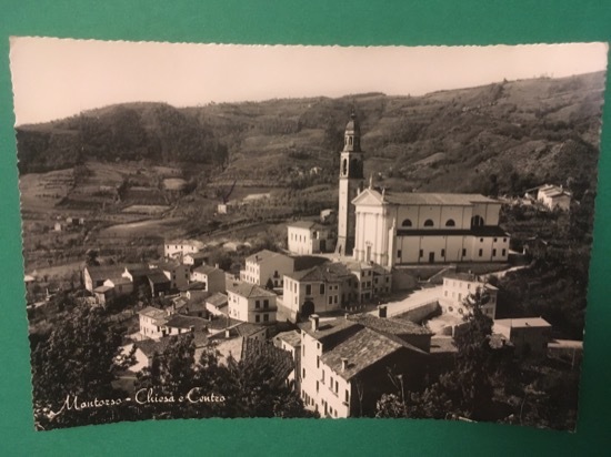 Cartolina Montorso - Chiesa e Centro - 1964