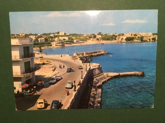 Cartolina Otranto - Piazza Cavour e Lungomare - 1970 ca.