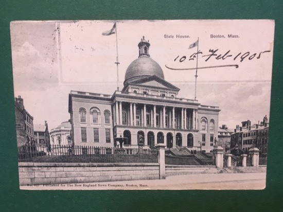 Cartolina State House - Boston Mass - 1905