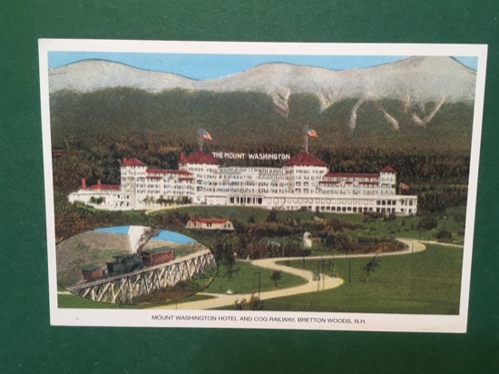 Cartolina Mount Washington Hotel And Cog Railway - Bretton Woods …