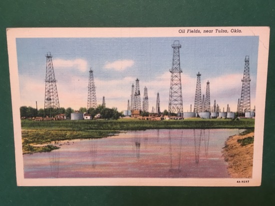 Cartolina Oil Fields - Near Tulsa - Okla - 1930 …