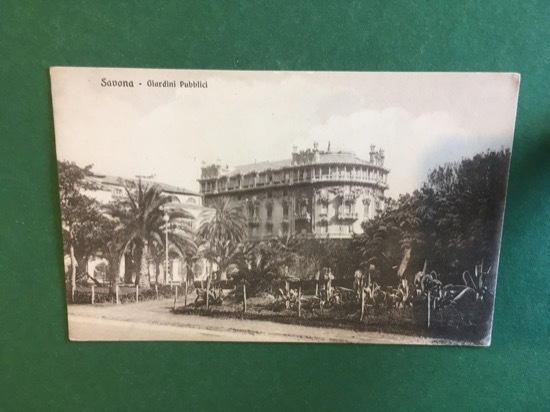 Cartolina Savona - Giardini Pubblici - 1930 ca.