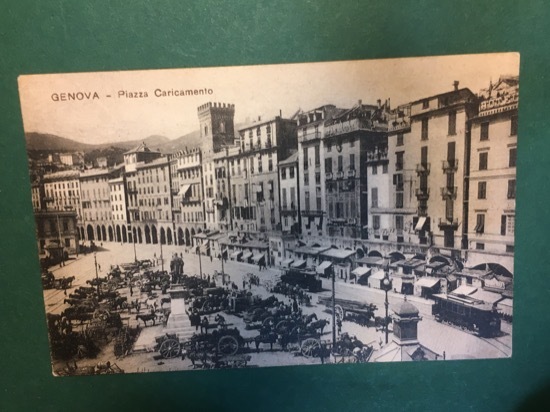 Cartolina Genova - Piazza Caricamento - 1918