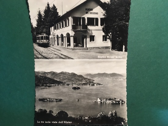 Cartolina Le Tre Isole Viste Dall'Alpino - Novara - 1958