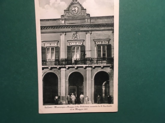 Cartolina Salemi - Municipio E Piazza Della Dittatura Assunta - …