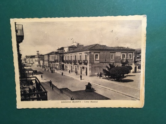 Cartolina Siderno Marina - Corso Mazziui - 1952